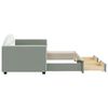 vidaXL Svefnsófi með Hjólaplötu og Skúffum Ljósgrár 80x200 cm Flauel