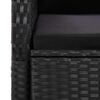 vidaXL 7 Hluta Gar&eth;bor&eth;stofusett me&eth; Sessum Svart P&oacute;l&yacute;rattan