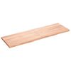 vidaXL Bor&eth;plata Lj&oacute;sbr&uacute;n 160x50x(2-4) cm Me&eth;h&ouml;ndlu&eth; Gegnheil Eik