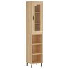 vidaXL H&aacute;r Sk&aacute;pur Sonoma Eik 34,5x34x180 cm Samsettur Vi&eth;ur