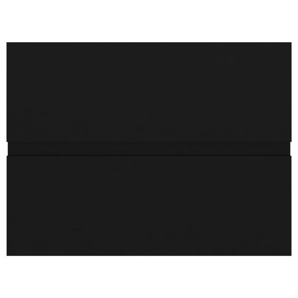 vidaXL Vaskask&aacute;pur Svartur 60x38,5x45 cm Samsettur vi&eth;ur