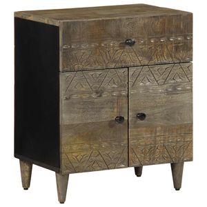 vidaXL N&aacute;ttbor&eth;ssk&aacute;pur Lj&oacute;sgr&aacute;r 50x33x60 cm Solid Wood Mang&oacute;