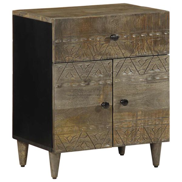 vidaXL N&aacute;ttbor&eth;ssk&aacute;pur Lj&oacute;sgr&aacute;r 50x33x60 cm Solid Wood Mang&oacute;