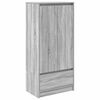 vidaXL Sk&aacute;pur me&eth; Sk&uacute;ffu Gr&aacute;r Sonoma 55,5x34x119,5 cm Samsettur Vi&eth;ur