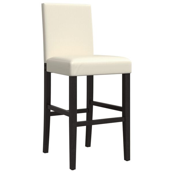 vidaXL Barst&oacute;lar 2 stk. Gegnheill G&uacute;mm&iacute;vi&eth;ur og Gervile&eth;ur