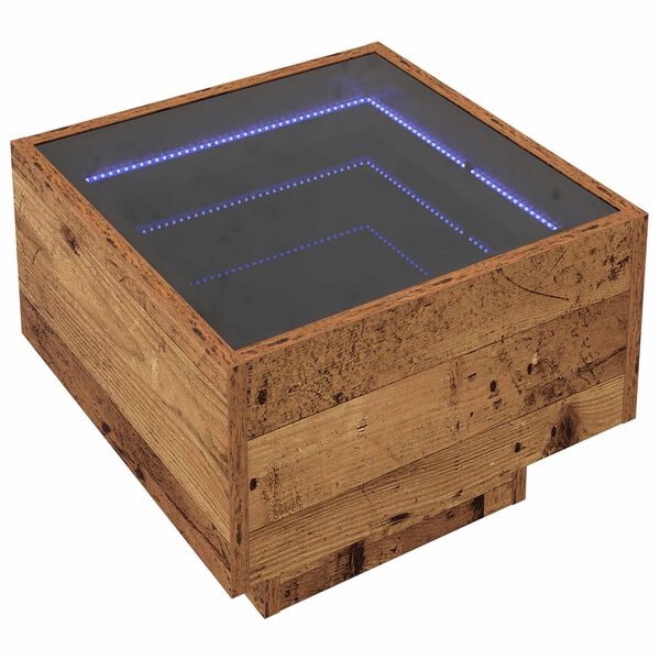 vidaXL S&oacute;fabor&eth; Gamalt timbur 40 x 40 x 30 cm Samsettur vi&eth;ur