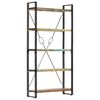 vidaXL B&oacute;kask&aacute;pur me&eth; 5 Hillum 90x30x180 cm Gegnheill Endurunninn Vi&eth;ur
