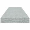 vidaXL Vegghilla Steypugr&aacute;ar 80x23,5x3,8 cm MDF
