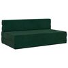 vidaXL Faldandi s&oacute;fi sem r&uacute;m D&ouml;kkgr&aelig;n 203 x 152 x 15 cm Flauel