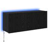 vidaXL Sj&oacute;nvarpsveggsk&aacute;pur me&eth; LED Svartur Eik 100 x 35 x 41 cm