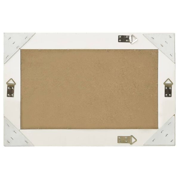 vidaXL Veggspegill Barokkstíll 60x40 cm Hvítur