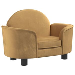 vidaXL Hundar&uacute;m Br&uacute;nt 66x40x45 cm Flauel