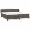 vidaXL H&oacute;lfa&eth; Springr&uacute;m me&eth; D&yacute;nu D&ouml;kkgr&aacute;tt 200x200 cm Flauel