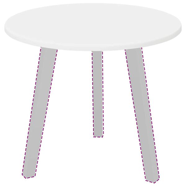 vidaXL Bor&eth;plata Hv&iacute;tt 50 x 50 x 1,5 cm Samsettur vi&eth;ur