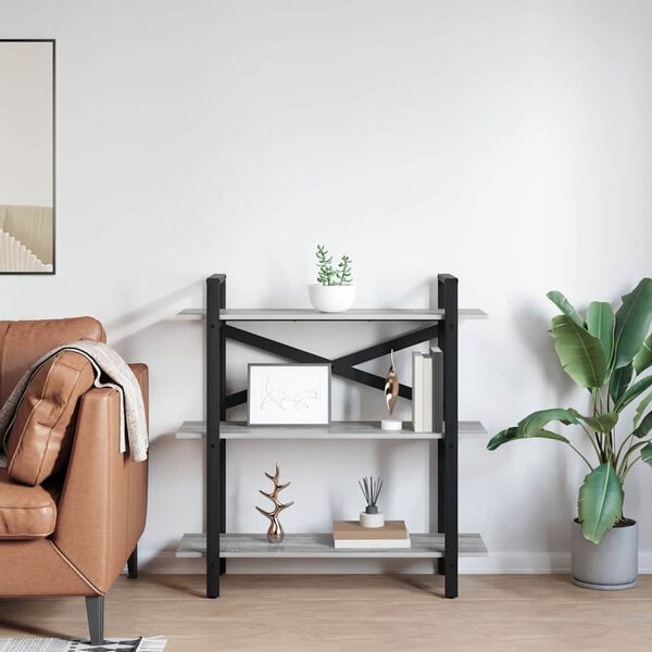 vidaXL Hilla Gr&aacute;r Sonoma 100 x 33,5 x 102 cm Samsettur vi&eth;ur