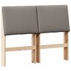 vidaXL B&oacute;lstru&eth; r&uacute;mgafl M&oacute;gr&aacute;r 135 cm Solid furuhikk