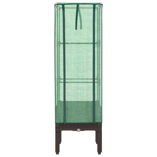 vidaXL Upph&aelig;kka&eth; Be&eth; me&eth; Gr&oacute;&eth;urh&uacute;sahl&iacute;f Spanskreyrs&uacute;tlit 40x40x140 cm