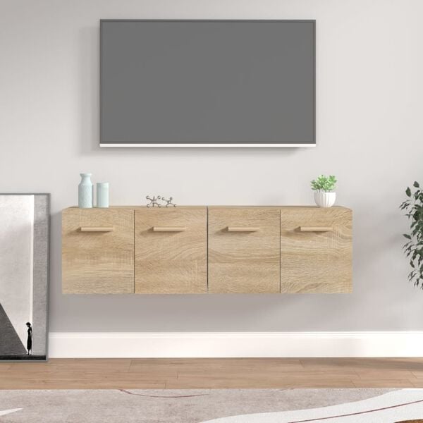 vidaXL Sj&oacute;nvarpssk&aacute;par 2stk. Sonoma Eik 30,5x30x60cm Samsettur Vi&eth;ur