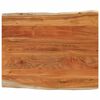 vidaXL Bor&eth;plata 100x80x3,8cm R&eacute;tthyrnd Gegnheil Akas&iacute;a N&aacute;tt&uacute;rul. Br&uacute;n