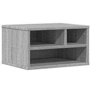 vidaXL Prentarastandur Grár Sonoma 40x32x22,5 cm Samsettur viður