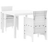 vidaXL Gar&eth;ur bor&eth;sett 3 pcs Hv&iacute;tt P&oacute;l&yacute;pr&oacute;p&yacute;len