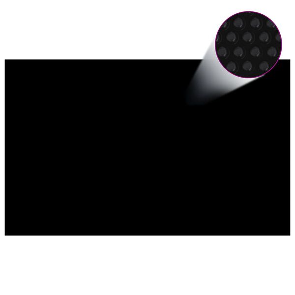 vidaXL Yfirbreiðsla fyrir Sundlaug Svört 260x160 cm PE