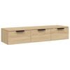 vidaXL Veggsk&aacute;pur Sonoma Eik 102x30x20 cm Samsettur Vi&eth;ur