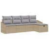 vidaXL S&oacute;fasett me&eth; p&uacute;&eth;i 6 pcs p&oacute;l&yacute;rattan