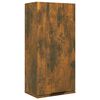 vidaXL Vegghengdur Ba&eth;herbergissk&aacute;pur Reyklitu&eth; Eik 32x20x67 cm