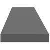 vidaXL Vegghengdar Hillur 4 stk. H&aacute;glans Gr&aacute;ar 120x23,5x3,8 cm MDF