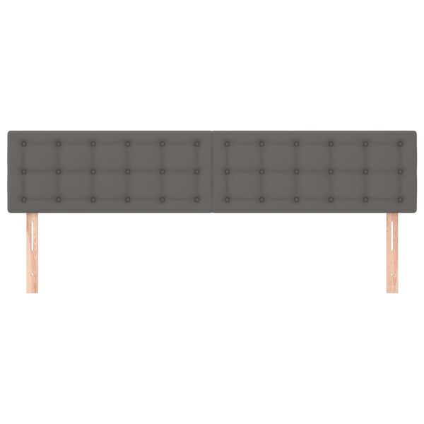 vidaXL H&ouml;f&eth;agaflar 2 stk. 90x5x78/88 cm Gr&aacute;tt Le&eth;url&iacute;ki