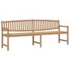 vidaXL Gar&eth;bekkur 228x59,5x90 cm Gegnheill Tekkvi&eth;ur