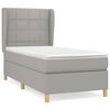vidaXL H&oacute;lfa&eth; Springr&uacute;m me&eth; D&yacute;nu Lj&oacute;sgr&aacute;tt 90x200 cm Tauefni