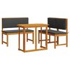 vidaXL Gar&eth; Bistro Set 3 pcs Br&uacute;nn Hrein akas&iacute;utr&eacute;