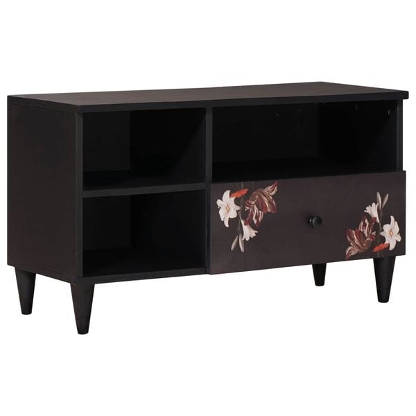 vidaXL Geymsk&aacute;pur me&eth; sk&uacute;ffu Marglitur 80 x 33,5 x 46 cm Hart mang&oacute;tr&eacute;