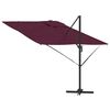 vidaXL Roma Parasol Rauður 286 x 285 x 265 cm Pólýester og Aluminium