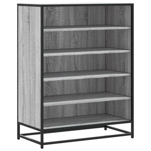vidaXL sk&oacute;sk&aacute;pur Gr&aacute;r Sonoma 75x38x97,5 cm Hanna&eth;ur vi&eth;ur og m&aacute;lmur
