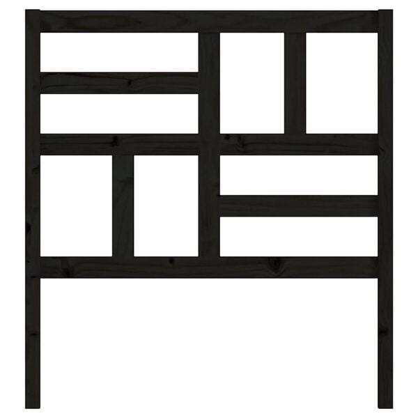 vidaXL H&ouml;f&eth;agafl fyrir R&uacute;m Svartur 81x4x104 cm Gegnheil Fura