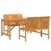 vidaXL Gar&eth;ur bor&eth;sett 3 pcs Br&uacute;nn Hrein akas&iacute;utr&eacute;