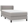 vidaXL H&oacute;lfa&eth; Springr&uacute;m me&eth; D&yacute;nu Lj&oacute;sgr&aacute;tt 80x200 cm Tauefni