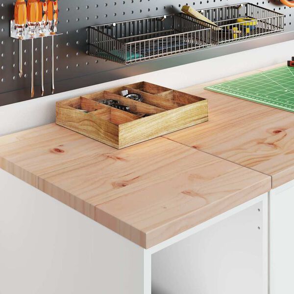 vidaXL Bílskúrsgeymsluskápur Hvítur 30x51x85 cm Gegnheil Fura