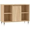 vidaXL Ba&eth;herbergissk&aacute;pur Sonoma Eikarlitur 80x33x60cm Samsettur Vi&eth;ur