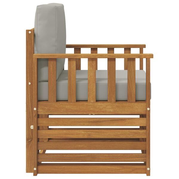 vidaXL &Uacute;ti s&oacute;fasett me&eth; p&uacute;&eth;i N&aacute;tt&uacute;rulegur 71 x 63 x 73 cm