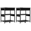 vidaXL Noat&ouml;flu sk&aacute;pur 2 pcs Svartur Eik 41 x 31 x 51 cm