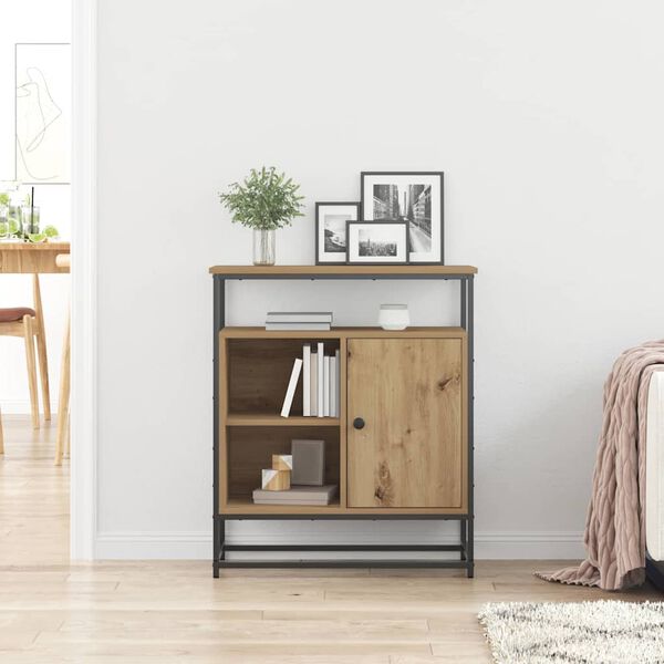 vidaXL Vi&eth;beinteyfla Artisan Eik 69 x 35 x 80 cm Samsettur vi&eth;ur