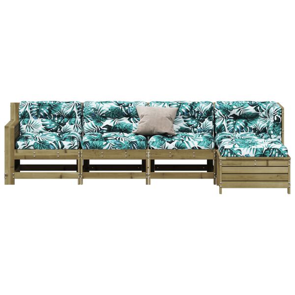 vidaXL 5 Parta Gar&eth;s&oacute;fasett me&eth; Sessum Gagnvarin Fura