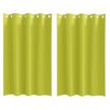 vidaXL Svartgard&iacute;nur me&eth; hringjum 2 pcs Gr&aelig;nn 175 x 140 cm P&oacute;l&yacute;ester