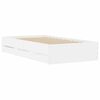 vidaXL Rúmgrind með Skúffum án Dýnu Hvít 75x190 cm