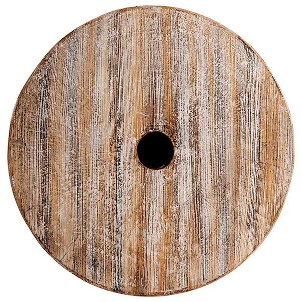 vidaXL S&oacute;lhl&iacute;farf&oacute;tur Hv&iacute;tur &thorn;vegin &Oslash;34 x 40 cm Solid vi&eth;ur