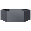 vidaXL Gr&oacute;&eth;urker Reykgr&aacute;tt Sexhyrningslaga 138x120x45 cm St&aacute;l
